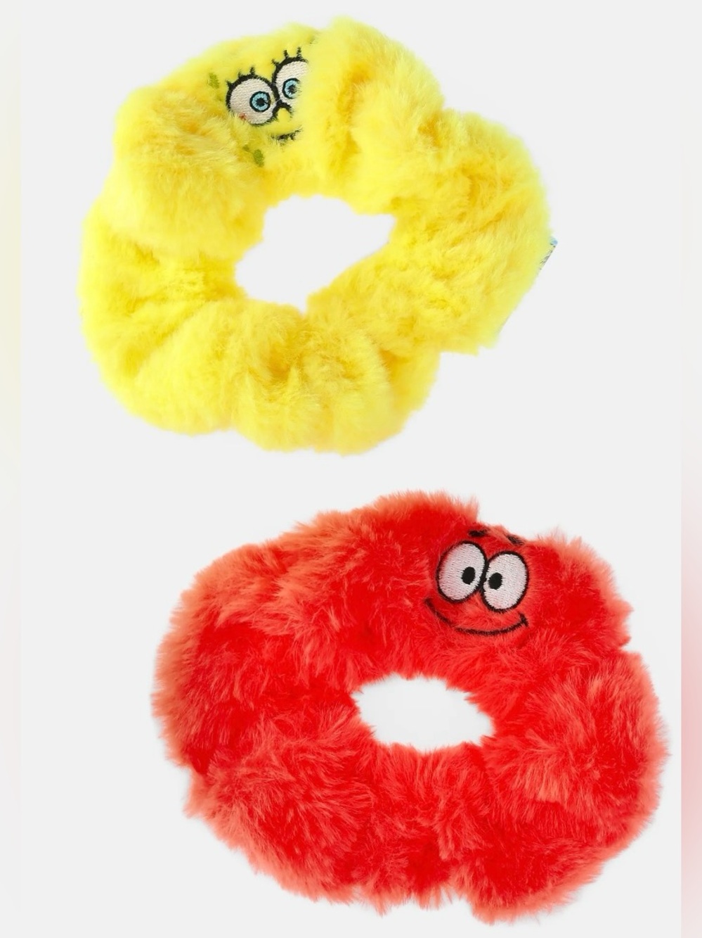 NWT Justice SpongeBob SquarePants BFF Twister Sharing Set Plush Scrunchies 2Pack